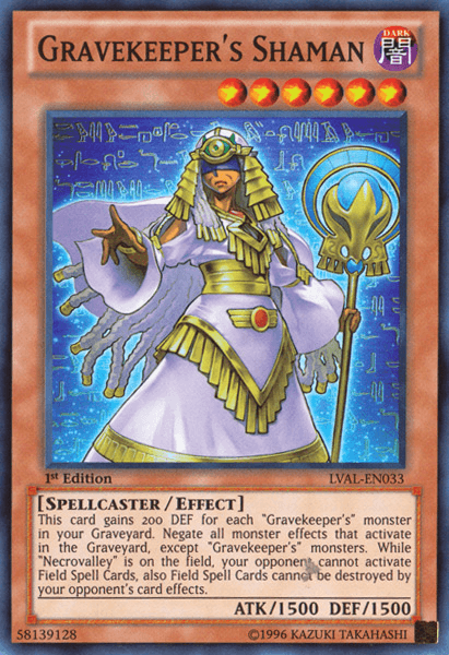 Gravekeeper's Shaman [LVAL-EN033] Super Rare (ONLINE ORDER ONLY)