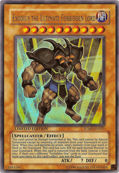 Exodius the Ultimate Forbidden Lord [JUMP-EN025] Ultra Rare (ONLINE ORDER ONLY)