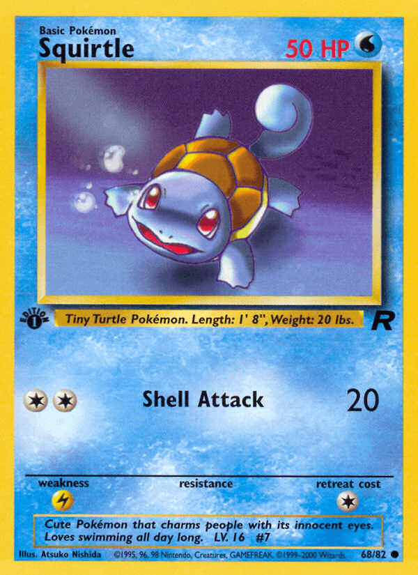 Squirtle (68/82) [Team Rocket 1st Edition] (Online Only)