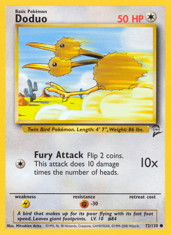 Doduo (72/130) [Base Set 2] (Online Only)