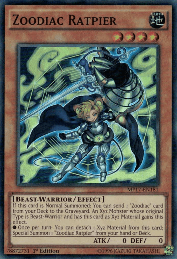 Zoodiac Ratpier [MP17-EN181] Super Rare (ONLINE ORDER ONLY)