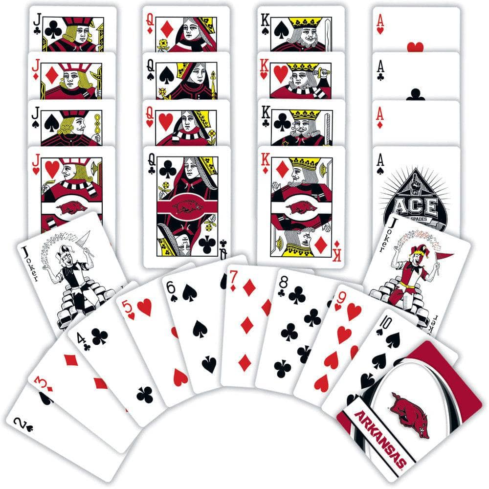 Arkansas Razorbacks Playing Cards - 54 Card Deck (ONLINE ORDER ONLY)