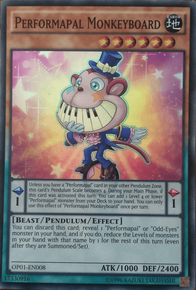 Performapal Monkeyboard [OP01-EN008] Super Rare (ONLINE ORDER ONLY)