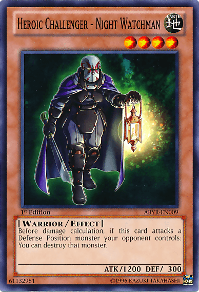 Heroic Challenger - Night Watchman [ABYR-EN009] Common (ONLINE ORDER ONLY)