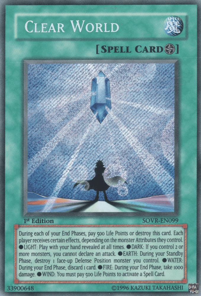 Clear World [SOVR-EN099] Secret Rare (ONLINE ORDER ONLY)