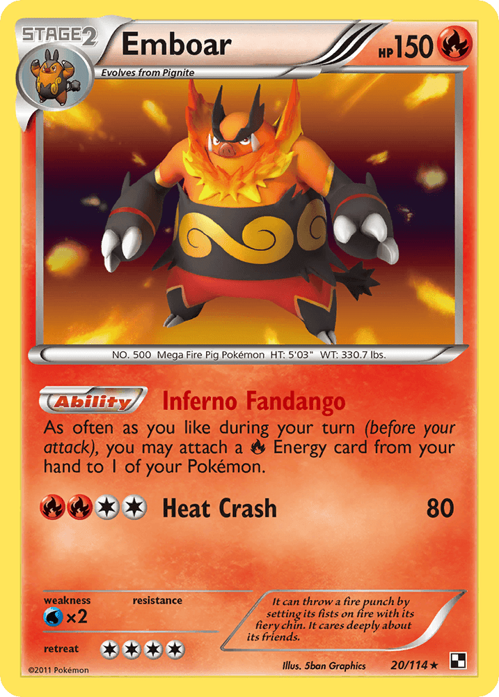Emboar (20/114) [Black & White: Base Set] (Online Only)