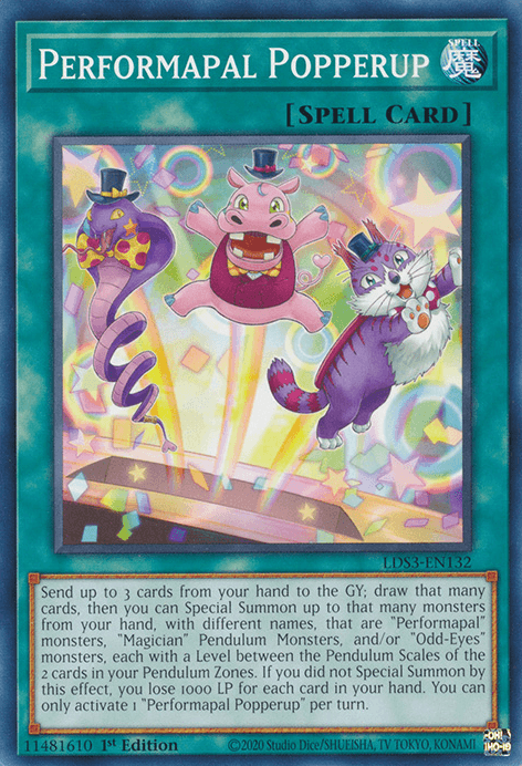 Performapal Popperup [LDS3-EN132] Common (ONLINE ORDER ONLY)
