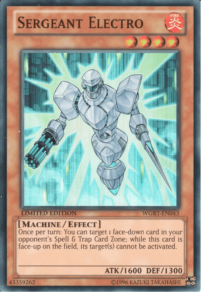 Sergeant Electro [WGRT-EN043] Super Rare (ONLINE ORDER ONLY)