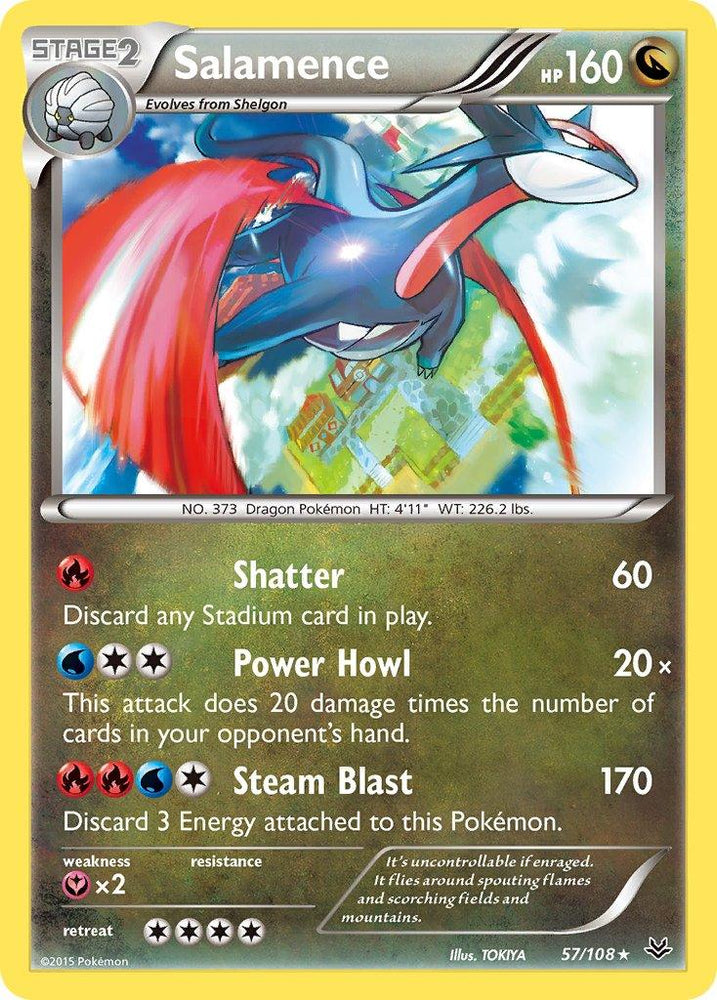 Salamence (57/108) (Theme Deck Exclusive) [XY: Roaring Skies] (Online Only)