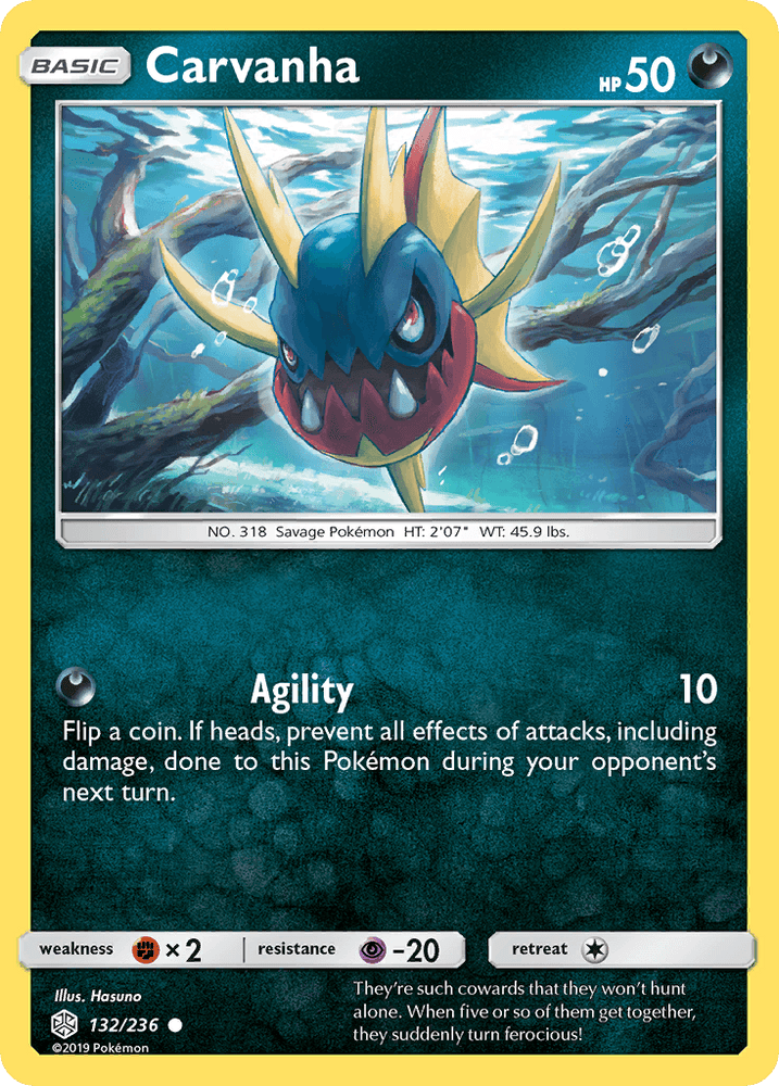 Carvanha (132/236) [Sun & Moon: Cosmic Eclipse] (Online Only)