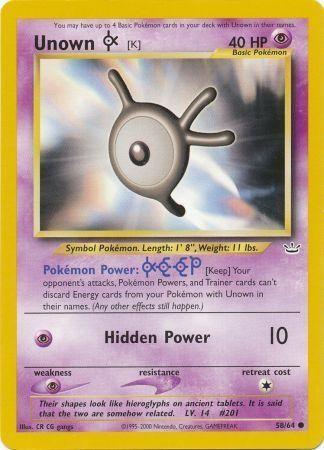 Unown [K] (58/64) [Neo Revelation Unlimited] (Online Only)