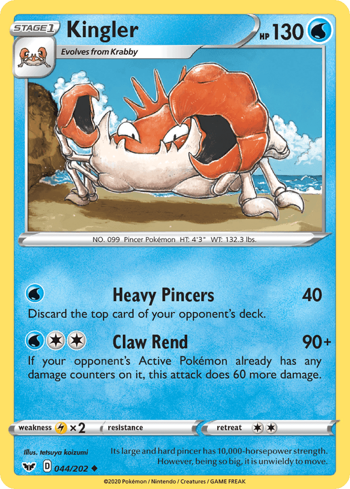 Kingler (044/202) [Sword & Shield: Base Set] (Online Only)
