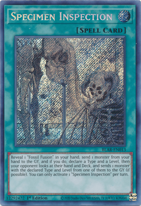Specimen Inspection [BLAR-EN013] Secret Rare (ONLINE ORDER ONLY)