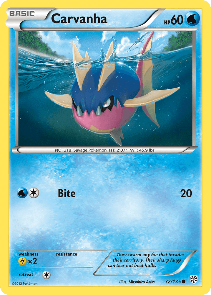 Carvanha (32/135) [Black & White: Plasma Storm] (Online Only)