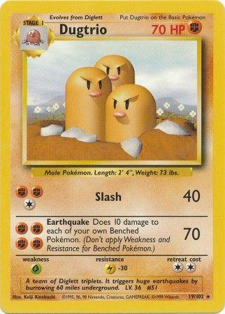Dugtrio (19/102) [Base Set Unlimited] (Online Only)