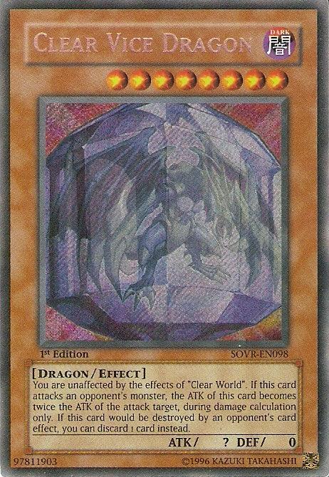 Clear Vice Dragon [SOVR-EN098] Secret Rare (ONLINE ORDER ONLY)