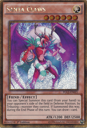 Santa Claws [PGL2-EN021] Gold Secret Rare (ONLINE ORDER ONLY)