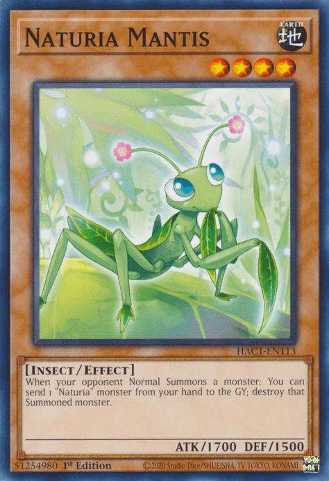 Naturia Mantis [HAC1-EN113] Common (ONLINE ORDER ONLY)