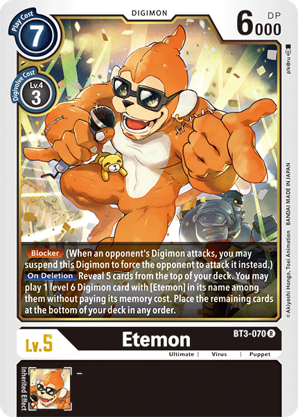 Etemon [BT3-070] [Release Special Booster Ver.1.5] (ONLINE ORDER ONLY)