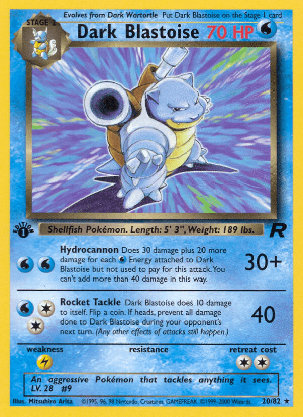 Dark Blastoise (20/82) [Team Rocket 1st Edition] (Online Only)