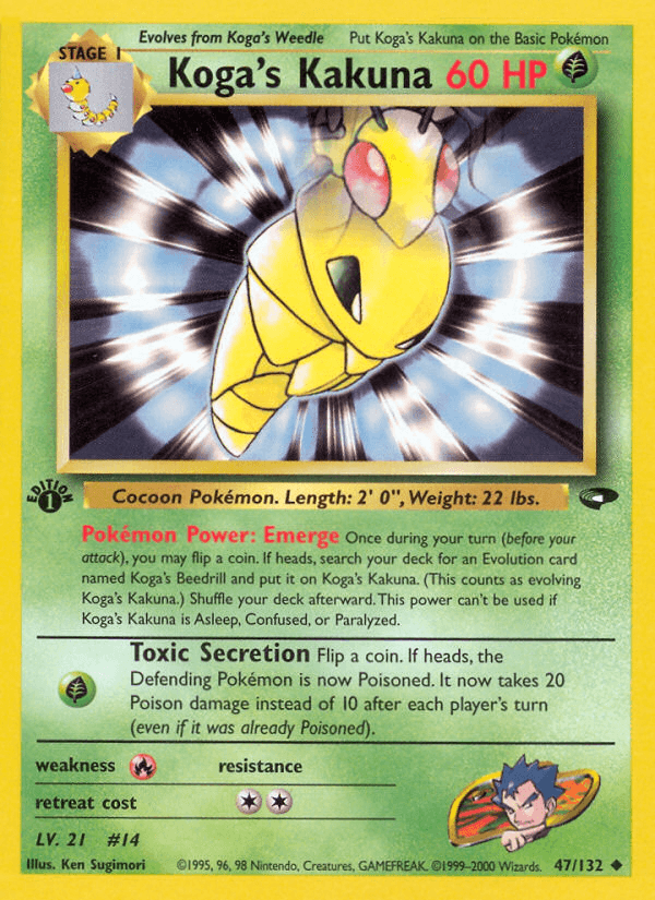 Koga's Kakuna (47/132) [Gym Challenge 1st Edition] (Online Only)