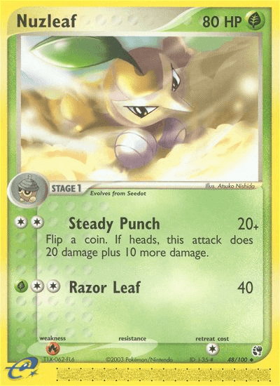 Nuzleaf (48/100) [EX: Sandstorm] (Online Only)