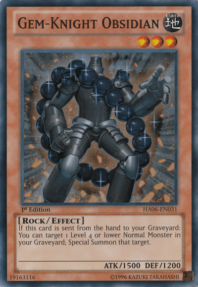 Gem-Knight Obsidian [HA06-EN031] Super Rare (ONLINE ORDER ONLY)