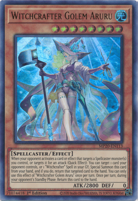 Witchcrafter Golem Aruru [MP20-EN113] Ultra Rare (ONLINE ORDER ONLY)
