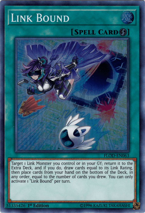 Link Bound [FLOD-EN063] Super Rare (ONLINE ORDER ONLY)