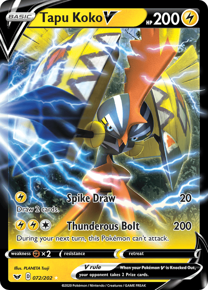 Tapu Koko V (072/202) [Sword & Shield: Base Set] (Online Only)