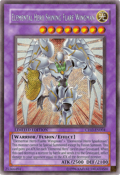 Elemental HERO Shining Flare Wingman [CT03-EN004] Secret Rare (ONLINE ORDER ONLY)