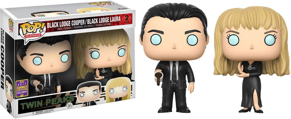 Black Lodge Cooper & Black Lodge Laura (Twin Peaks) 2-pk - 2017 Summer Convention Exclusive [light damage] (Online Order Only)