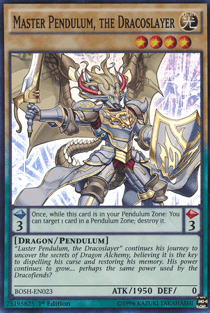 Master Pendulum, the Dracoslayer [BOSH-EN023] Super Rare (ONLINE ORDER ONLY)