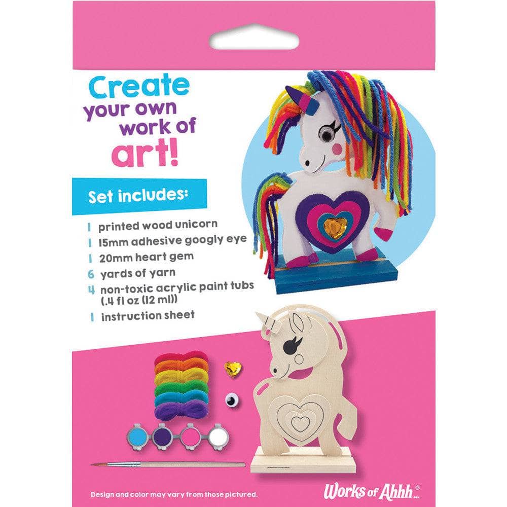 Unicorn - Wood Yarn Wrapping Craft & Paint Kit (ONLINE ORDER ONLY)