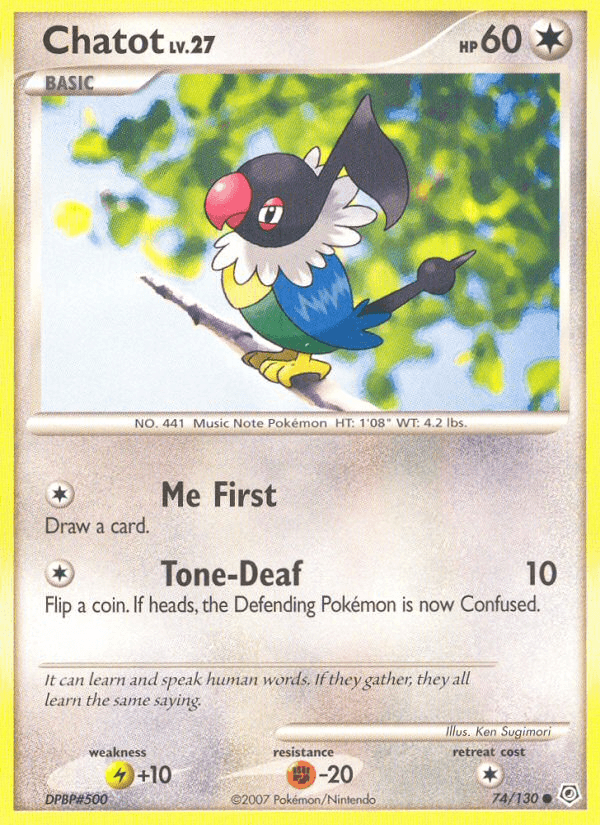 Chatot (74/130) [Diamond & Pearl: Base Set] (Online Only)