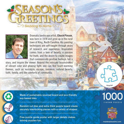 Season's Greetings - Sledding Home 1000 Piece Jigsaw Puzzle (ONLINE ORDER ONLY)