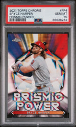2021 TOPPS CHROME PRISMIC POWER BRYCE HARPER #PP4 - PSA 10 (Online Order Only)