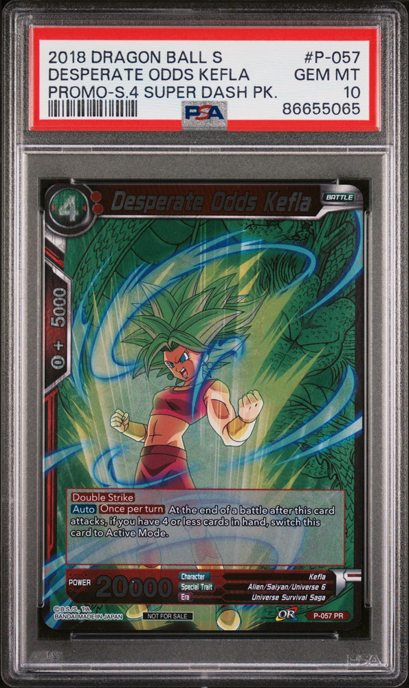 2018 DRAGON BALL SUPER DESPERATE ODDS KEFLA #P-057 - PSA 10 (Online Order Only)