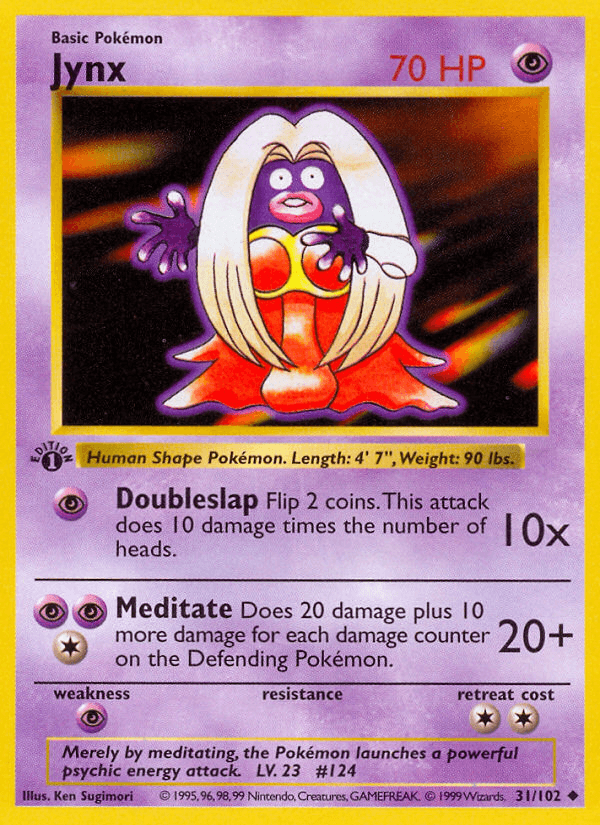 Jynx (31/102) (Shadowless) [Base Set 1st Edition] (Online Only)