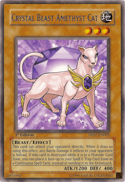 Crystal Beast Amethyst Cat [DP07-EN002] Rare (ONLINE ORDER ONLY)