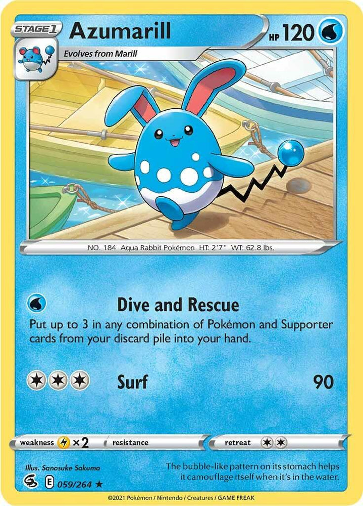 Azumarill (059/264) [Sword & Shield: Fusion Strike] (Online Only)