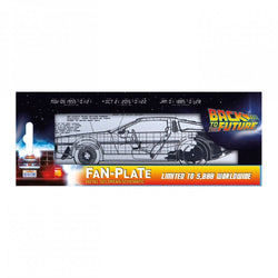 Back to the Future Limited Edition Metal DeLorean Schematic Fan-Plate (ONLINE ORDER ONLY)