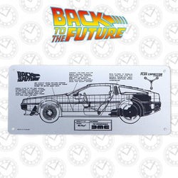 Back to the Future Limited Edition Metal DeLorean Schematic Fan-Plate (ONLINE ORDER ONLY)
