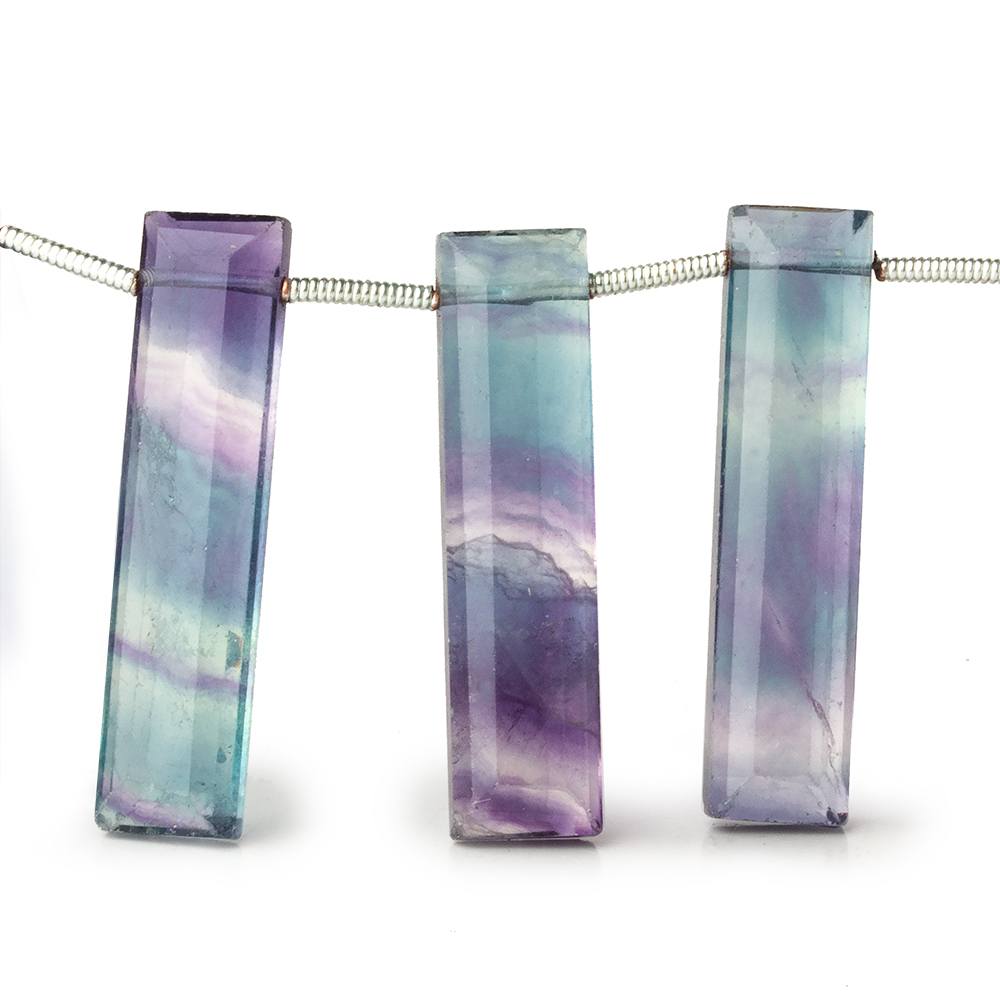 Banded Fluorite emerald cut rectangle bars 14 beads 7 inch 28x7x5mm average AAA (ONLINE ORDER ONLY)