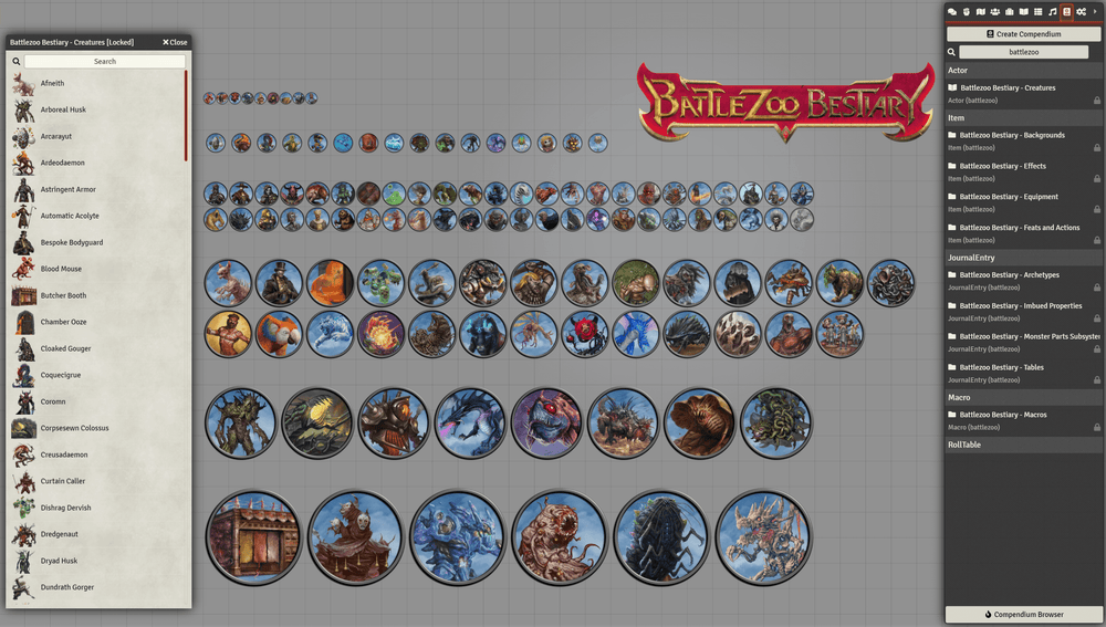 Battlezoo Bestiary for Foundry VTT (Online Order Only)