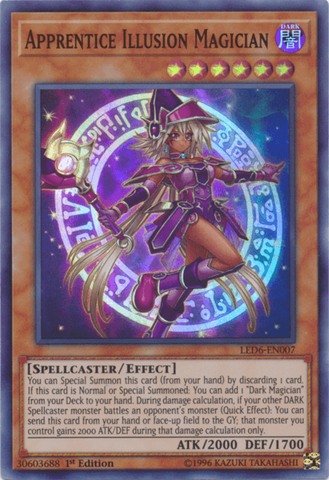 Apprentice Illusion Magician [LED6-EN007] Super Rare (ONLINE ORDER ONLY)