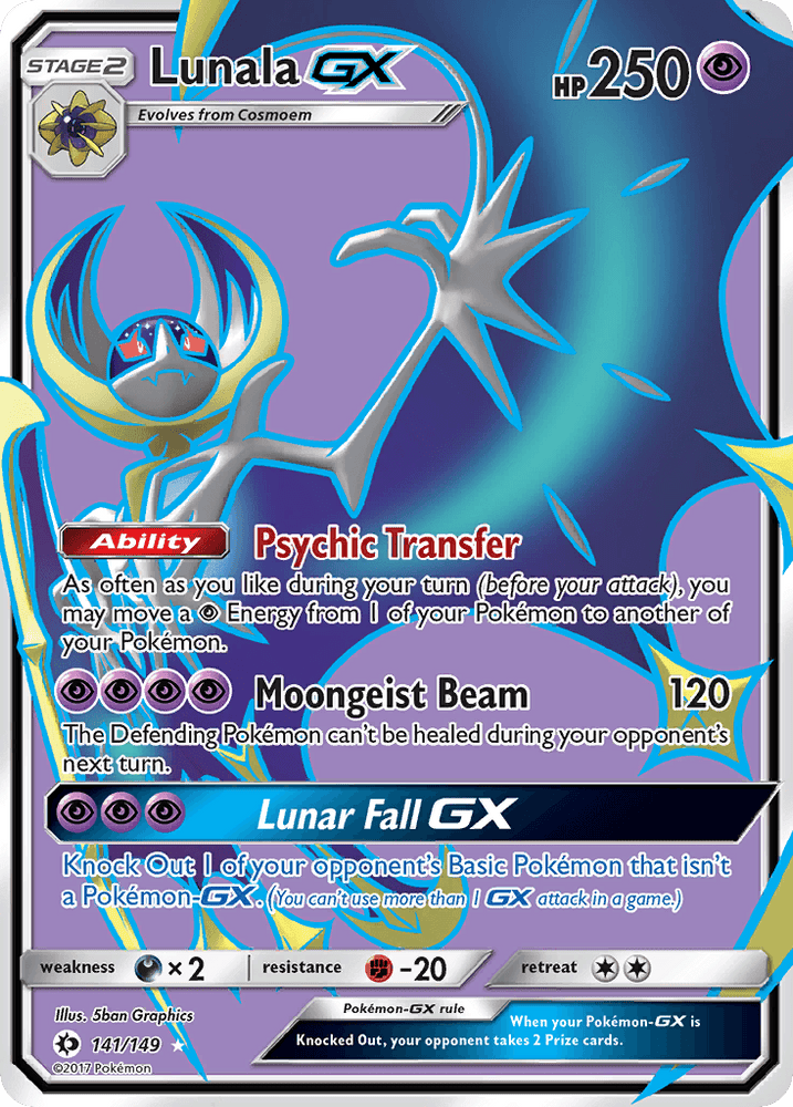 Lunala GX (141/149) [Sun & Moon: Base Set] (Online Only)