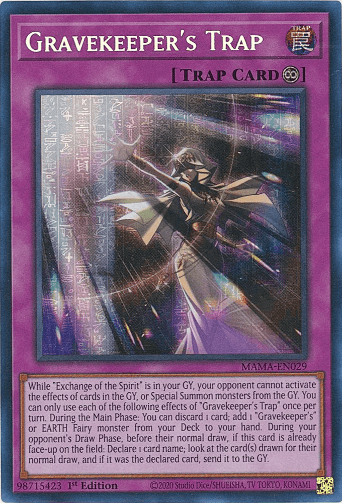 Gravekeeper's Trap [MAMA-EN029] Ultra Pharaoh's Rare (ONLINE ORDER ONLY)