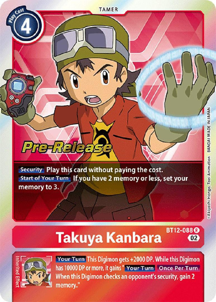 Takuya Kanbara [BT12-088] [Across Time Pre-Release Cards] (ONLINE ORDER ONLY)