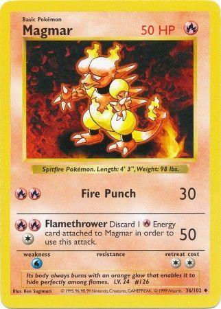 Magmar (36/102) [Base Set Shadowless Unlimited] (Online Only)